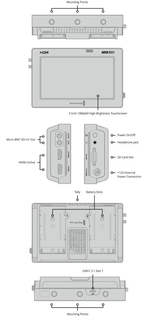 Blackmagic Video Assist 5” 12G HDR - Image 3