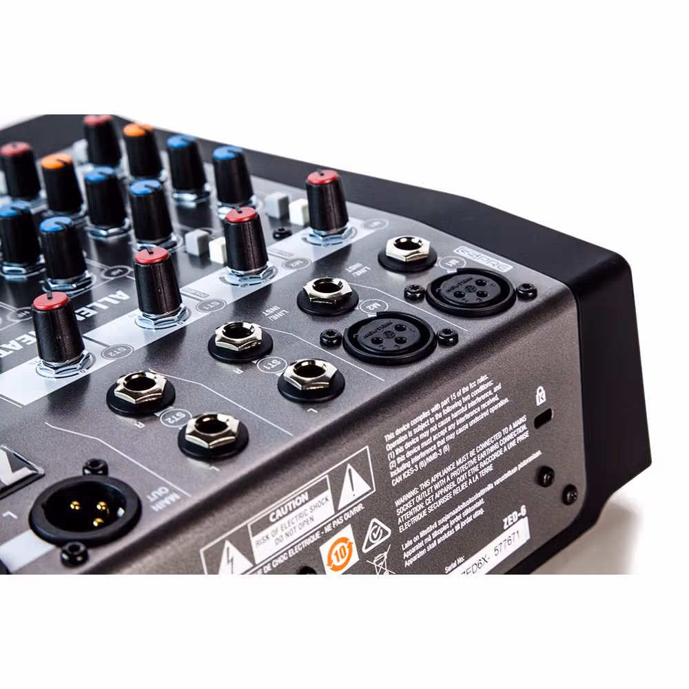 Allen & Heath ZED-6 Compact 6-Input Analogue Mixer - Image 3