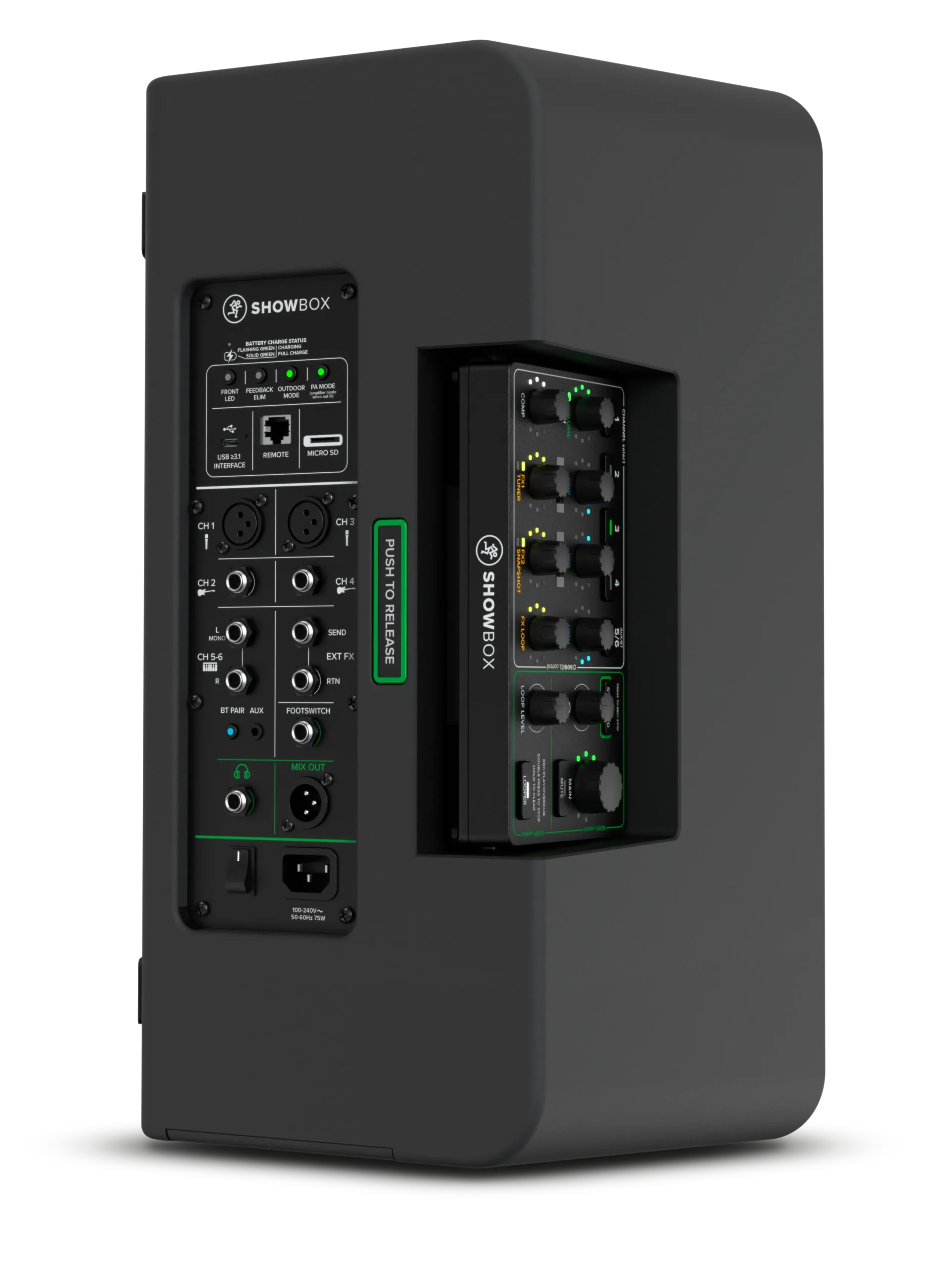 Mackie Showbox Battery-Powered Portable Performance PA w/ Breakaway Mix Control - Image 7