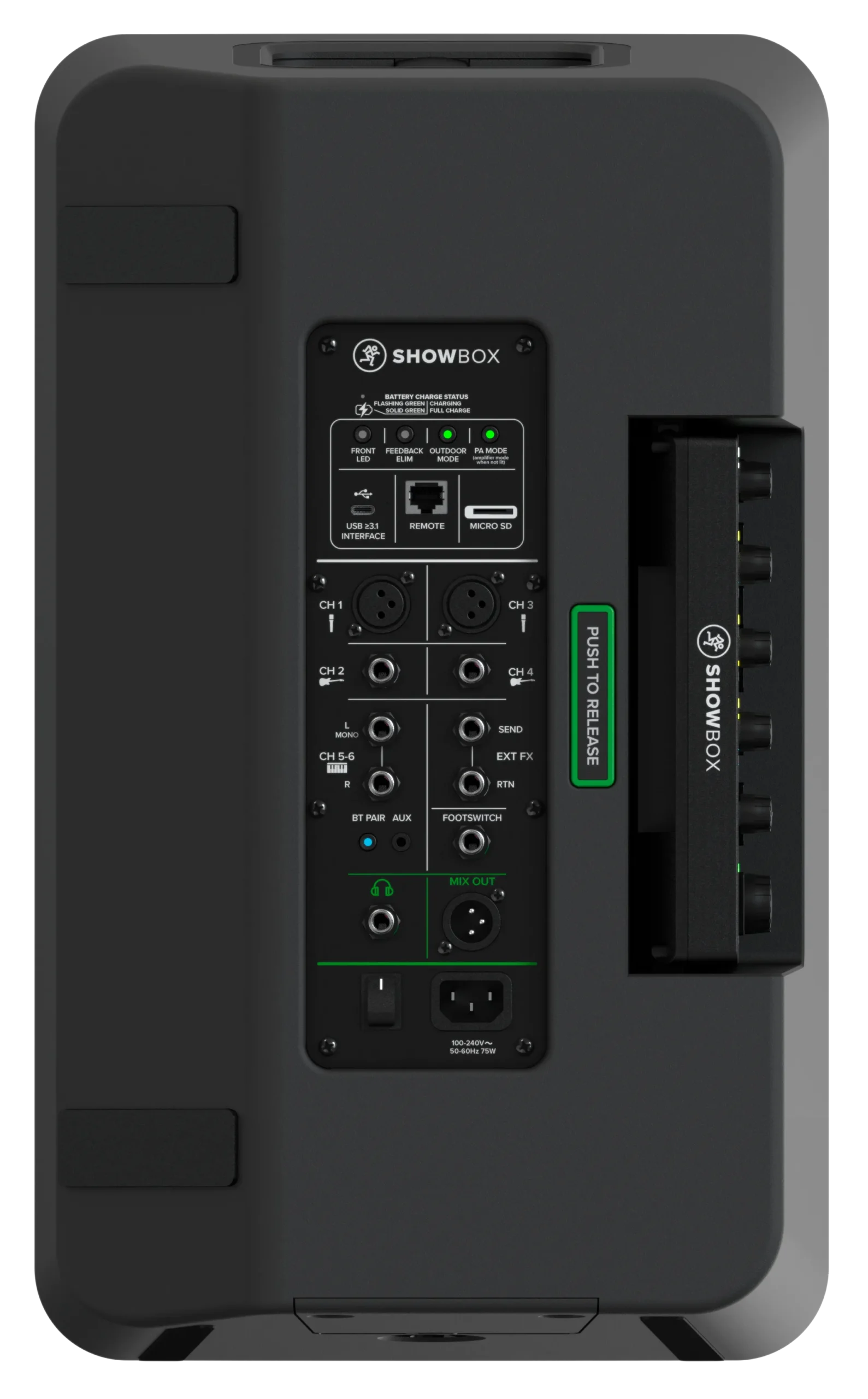Mackie Showbox Battery-Powered Portable Performance PA w/ Breakaway Mix Control - Image 8