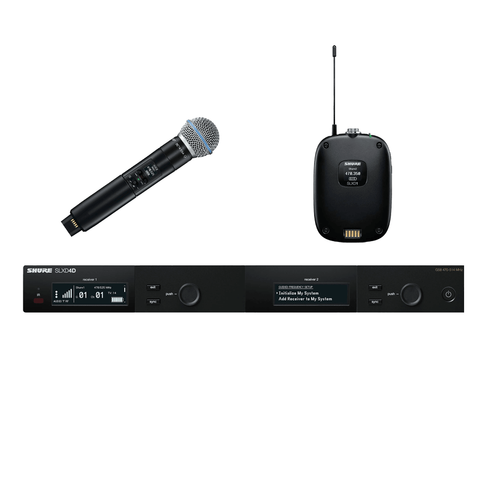 Shure SLXD4 B87A Handheld + SLXD1 Beltpack